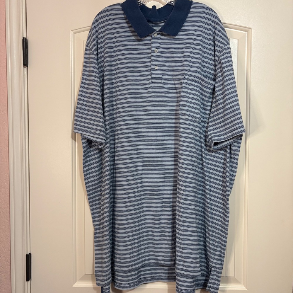 The Foundry Supply Co. Bundle Mens 4XL Button Down Polo Shirt Short Sleeve Blue‎ - Picture 9 of 15